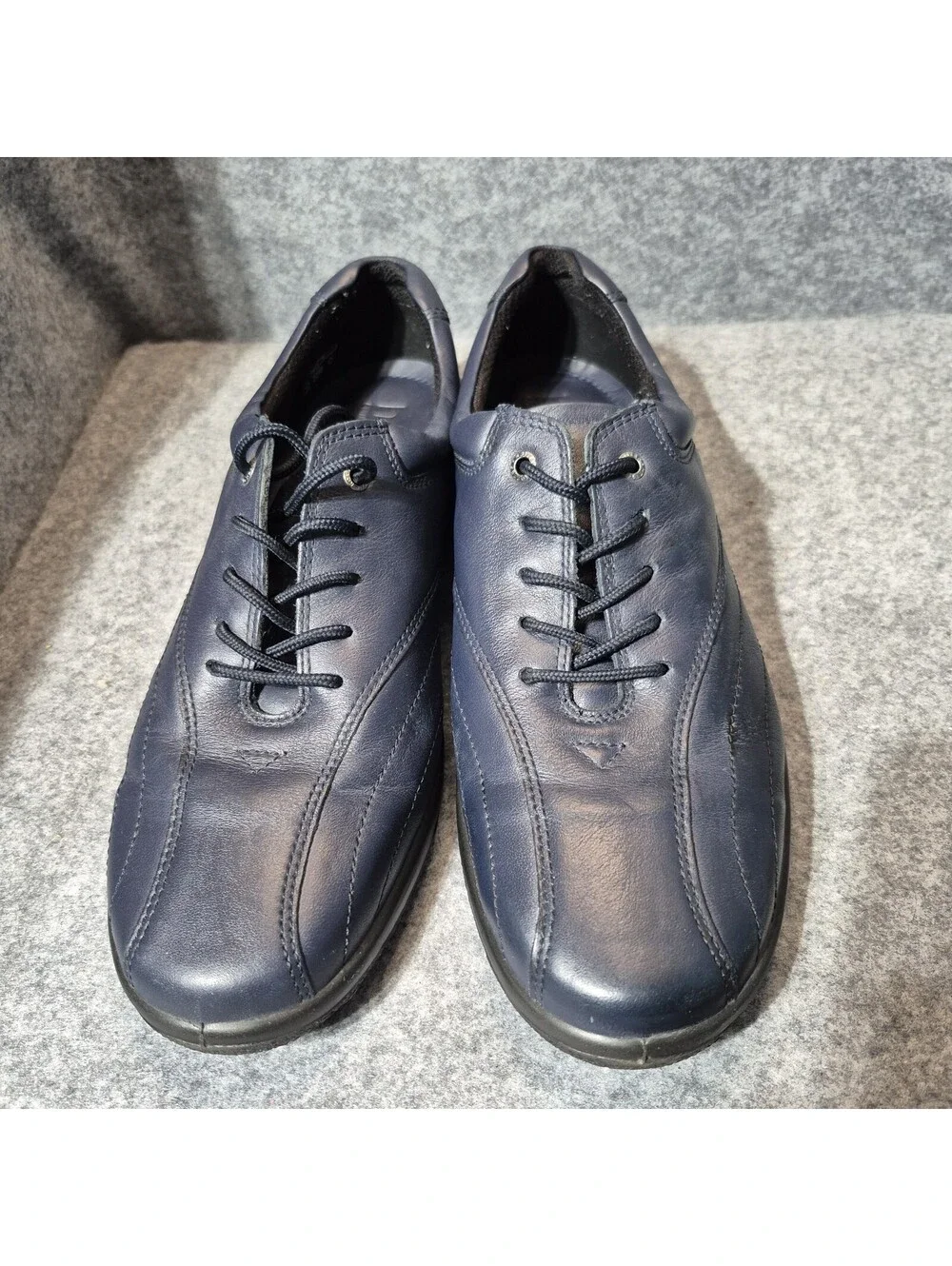HOTTER Tone ENGLAND us 9.5 Navy Leather Comfort Concept Sneaker Shoe